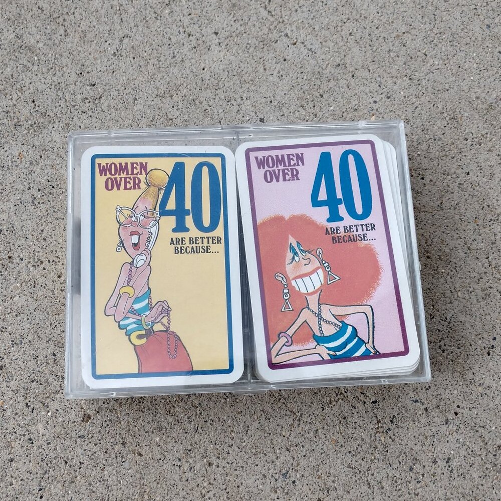 WOMEN OVER 40 ARE BETTER BECAUSE NOVELTY DECK PLAYING CARDS BELGIUM